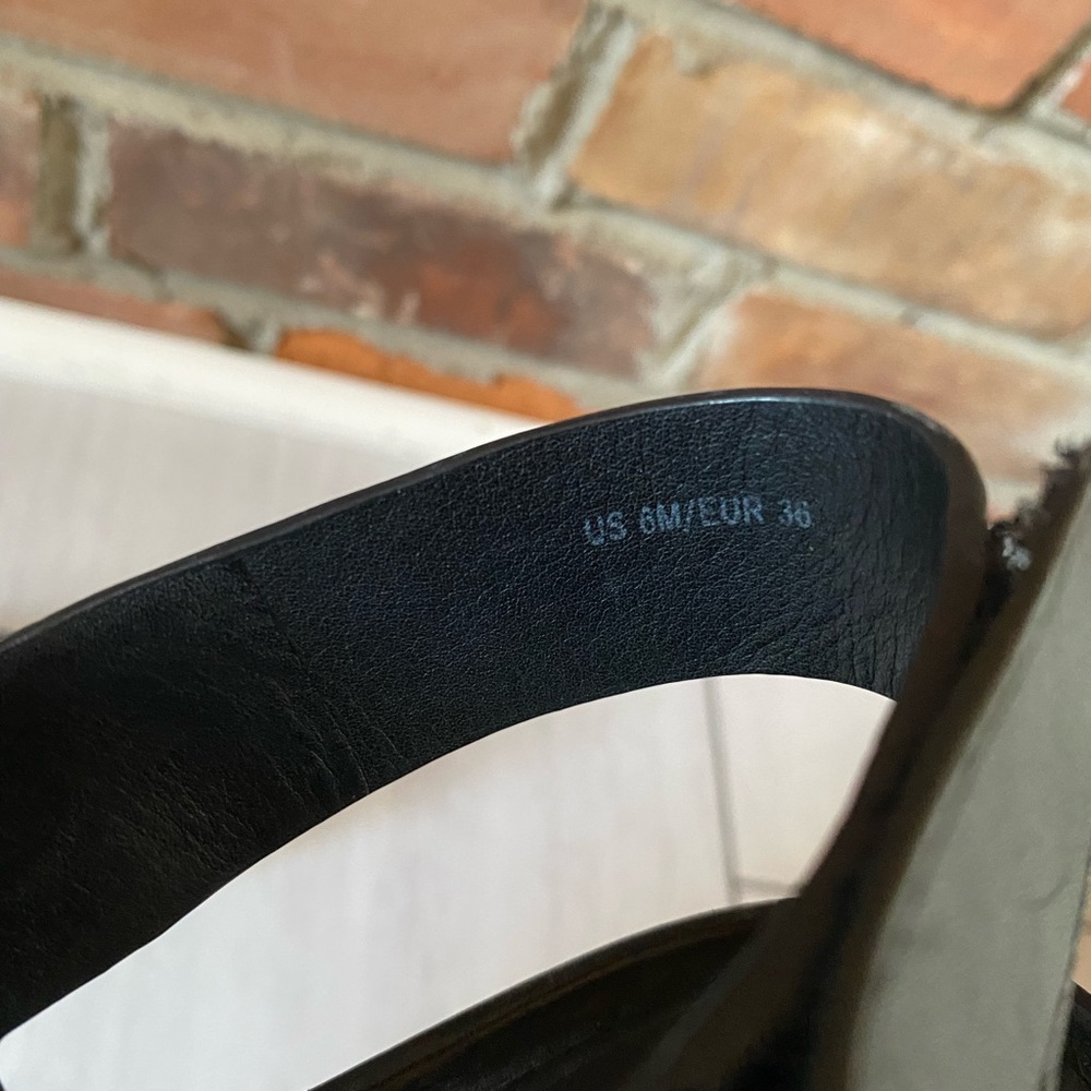 VINCE Marrett Platform Leather Sandals black size 6 - Picture 12 of 14